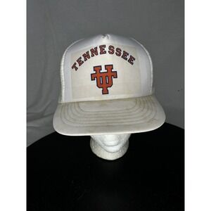 Vintage ATE UT Tennessee Volunteers Vols Mesh SnapBack Trucker Hat Cap White